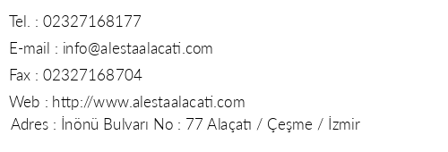 Alaat Alesta Otel telefon numaralar, faks, e-mail, posta adresi ve iletiim bilgileri